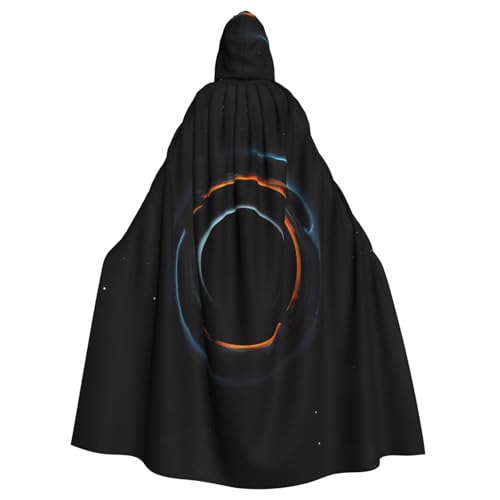 WHJYYXDE Mysterious Cosmic Black Holes Printed Halloween Hooded Cape Hooded Cloak Suitable for cosplay costumes, Christmas parties von WHJYYXDE