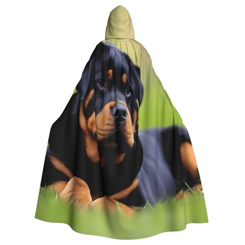 WHJYYXDE Rottweiler Kapuzenumhang mit Kapuze, Tapetenmuster, hochwertig, geeignet für Cosplay-Kostüme von WHJYYXDE