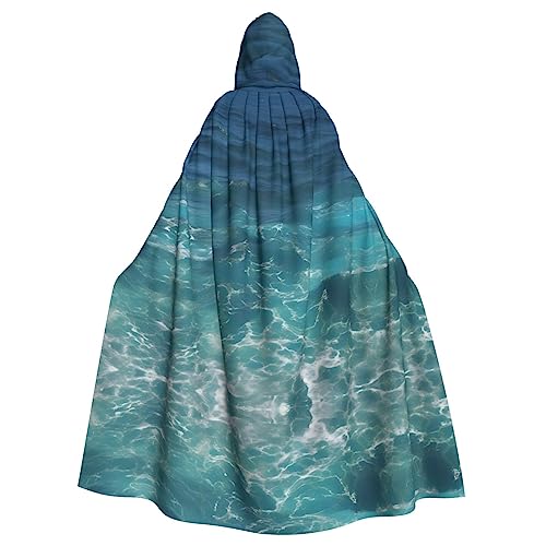 WHJYYXDE The Deep Ocean Printing Halloween Hooded Cape Hooded Cloak Suitable for cosplay costumes, Christmas parties von WHJYYXDE