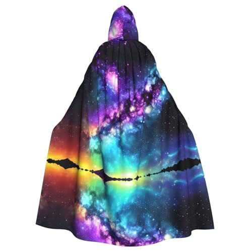 WHJYYXDE Universe Galaxy Star Space Printed Halloween Hooded Cape Hooded Cloak Suitable for cosplay costumes, Christmas parties von WHJYYXDE