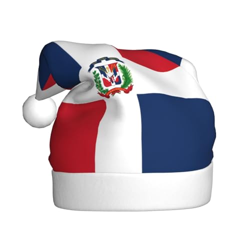 WHJYYXDE Weihnachtsmütze für Erwachsene – hochwertiger Stoff mit weichem Stoff für Feiertage, Partys, Dominikanische Republik WHJYYXDE Weihnachtsmütze für Erwachsene – hochwertiger Stoff mit weichem Stoff für Feiertage, Partys, Dominikanische Republik von WHJYYXDE