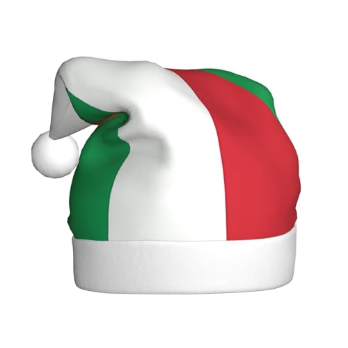 WHJYYXDE Weihnachtsmütze für Erwachsene – hochwertiger Stoff mit weichem Stoff für Feiertage, Partys, Italien-Flagge WHJYYXDE Weihnachtsmütze für Erwachsene – hochwertiger Stoff mit weichem Stoff für Feiertage, Partys, Italien-Flagge von WHJYYXDE