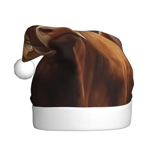 WHJYYXDE Weihnachtsmütze für Erwachsene – hochwertiger Stoff mit weichem Stoff für Feiertage, Partys, Tiere, braune Kuh-Drucke WHJYYXDE Weihnachtsmütze für Erwachsene – hochwertiger Stoff mit weichem Stoff für Feiertage, Partys, Tiere, braune Kuh-Drucke von WHJYYXDE