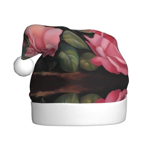WHJYYXDE Weihnachtsmütze für Erwachsene – hochwertiger Stoff mit weichem Stoff für Feiertage, Partys, blühende rosa Rosen WHJYYXDE Weihnachtsmütze für Erwachsene – hochwertiger Stoff mit weichem Stoff für Feiertage, Partys, blühende rosa Rosen von WHJYYXDE