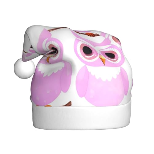 WHJYYXDE Weihnachtsmütze für Erwachsene – hochwertiger Stoff mit weichem Stoff für Feiertage, Partys, niedliche Eulen-Drucke WHJYYXDE Weihnachtsmütze für Erwachsene – hochwertiger Stoff mit weichem Stoff für Feiertage, Partys, niedliche Eulen-Drucke von WHJYYXDE