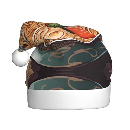 WHJYYXDE Weihnachtsmütze für Erwachsene – hochwertiger Stoff mit weichem Stoff für Feiertage, köstliche süße Ramen-Drucke WHJYYXDE Weihnachtsmütze für Erwachsene – hochwertiger Stoff mit weichem Stoff für Feiertage, köstliche süße Ramen-Drucke von WHJYYXDE