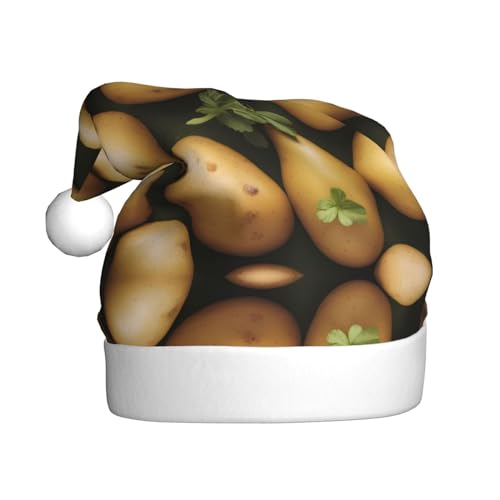 WHJYYXDE Weihnachtsmütze für Erwachsene – hochwertiger Stoff mit weichem Stoff für Urlaub, Partys, Garten, Kartoffeldrucke WHJYYXDE Weihnachtsmütze für Erwachsene – hochwertiger Stoff mit weichem Stoff für Urlaub, Partys, Garten, Kartoffeldrucke von WHJYYXDE