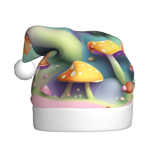 WHJYYXDE Weihnachtsmütze für Erwachsene – hochwertiger Stoff mit weichem Stoff für Urlaubspartys, verträumte kleine Pilzdrucke WHJYYXDE Weihnachtsmütze für Erwachsene – hochwertiger Stoff mit weichem Stoff für Urlaubspartys, verträumte kleine Pilzdrucke von WHJYYXDE