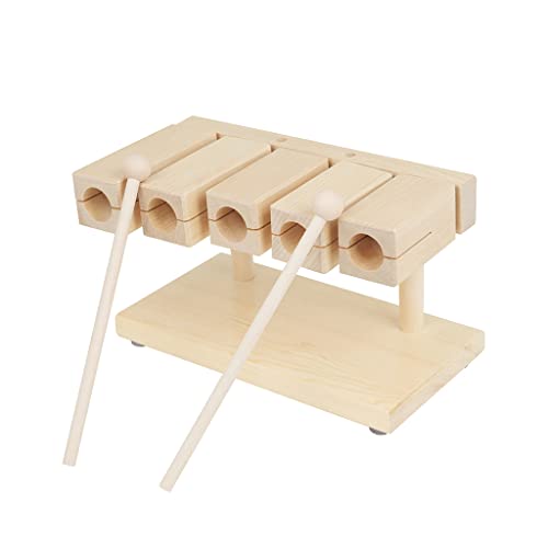 Musikinstrumente Holzklöppel 5 Ton Xylophon Percussion Instrument mit Drumsticks Kinder pädagogisch von WHKM