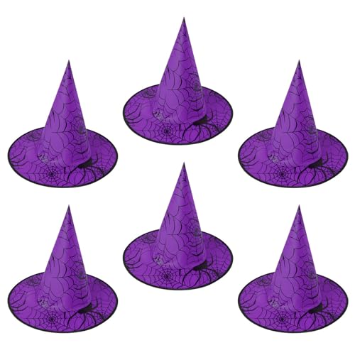 Set mit 6 Halloween-Hexenhut-Dekorationen, modische Partys, Halloween-Hut, personalisierte Zauberer-Hut-Dekorationen, personalisierbar von WHKM