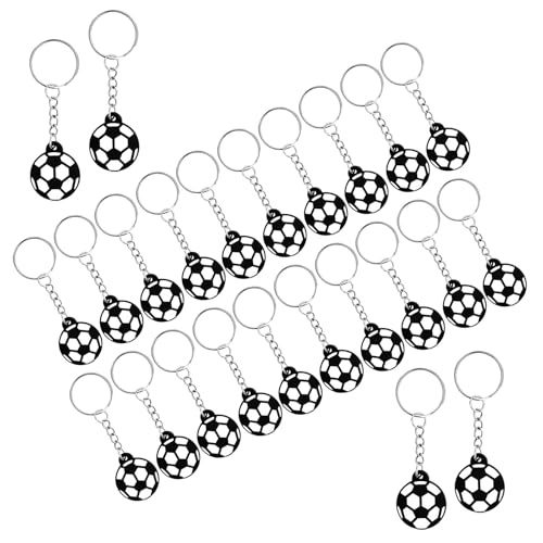 WHKM Schlüsselanhänger in Fußballform, 24 Stück, Fußball-Schlüsselanhänger, Sport-Themen-Zubehör, stilvolle Rucksäcke, Ornament von WHKM