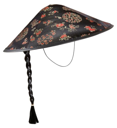 W WIDMANN MILANO Party Fashion 2595C - Chinesen Hut mit Zopf, aus Satin, Schwarz/Rot, Hut, Kopfschmuck, Accessoire, Mottoparty, Karneval W WIDMANN MILANO Party Fashion 2595C - Chinesen Hut mit Zopf, aus Satin, Schwarz/Rot, Hut, Kopfschmuck, Accessoire, Mottoparty, Karneval von WIDMANN MILANO PARTY FASHION