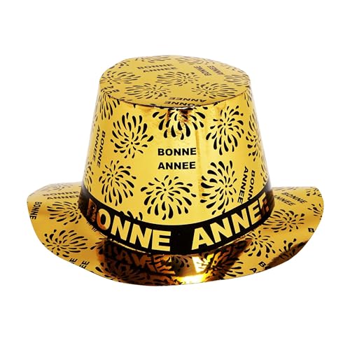 Widmann 7990Q - Partyhut Bonne Année Gold, 1 Stück, Schwarz-Gold, französischer Text und Feuerwerk, Frohes neues Jahr, Papp Hut, Silvester, Neujahr, Jahreswechsel Widmann 7990Q - Partyhut Bonne Année Gold, 1 Stück, Schwarz-Gold, französischer Text und Feuerwerk, Frohes neues Jahr, Papp Hut, Silvester, Neujahr, Jahreswechsel von W WIDMANN MILANO Party Fashion