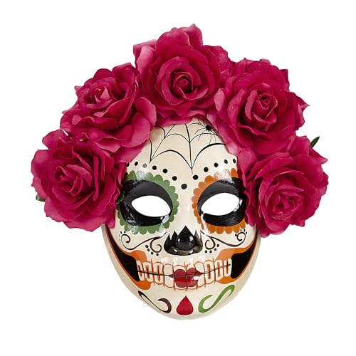 W WIDMANN MILANO Party Fashion 04785 - Maske Dia de los Muertos, dekoriert mit roten Rosen, Halloween, Karneval, Mottoparty W WIDMANN MILANO Party Fashion 04785 - Maske Dia de los Muertos, dekoriert mit roten Rosen, Halloween, Karneval, Mottoparty von W WIDMANN MILANO Party Fashion