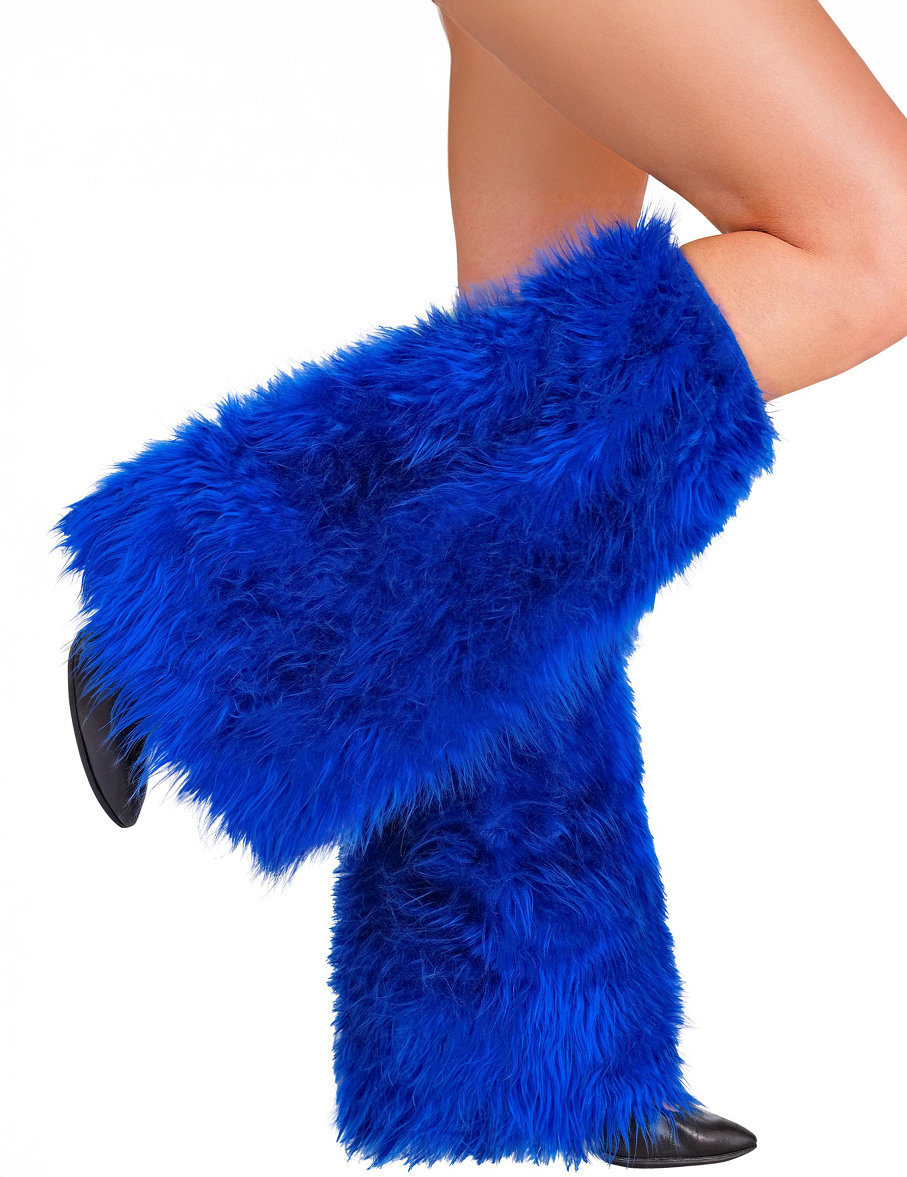 Fell Stulpen für Erwachsene dunkelblau Fell Stulpen für Erwachsene dunkelblau von WIDMANN