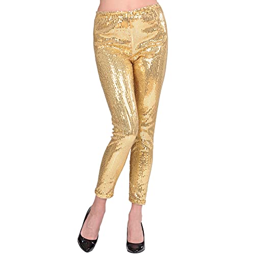 W WIDMANN MILANO Party Fashion - Leggings mit Pailletten, glänzend, Disco Fever, für Faschingskostüme von W WIDMANN MILANO Party Fashion