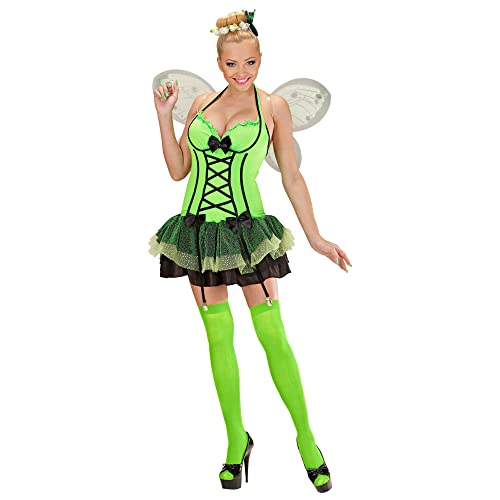 Widmann 67833 - Kostüm Grüner Schmetterling, Kleid mit Strapse, Flügel, Haarspange mit Blume, Tier, Falter, Fasching, Mottoparty, Karneval von W WIDMANN MILANO Party Fashion