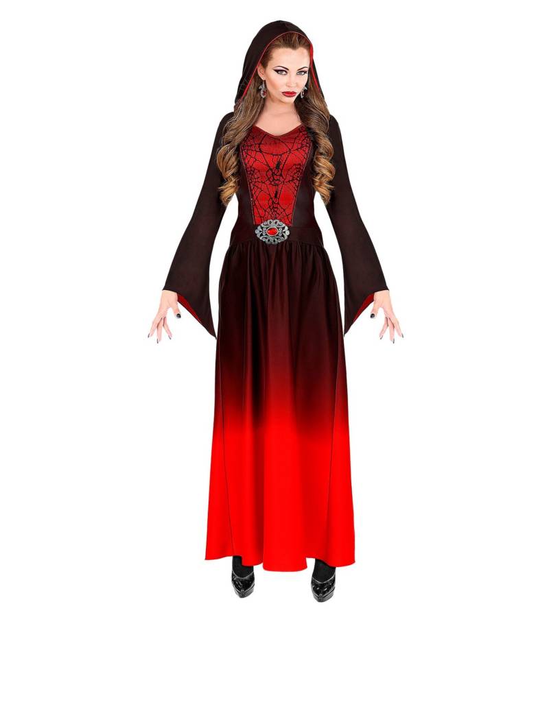 Gothic Vampirherrin Damenkostüm für Halloween schwarz-rot von WIDMANN