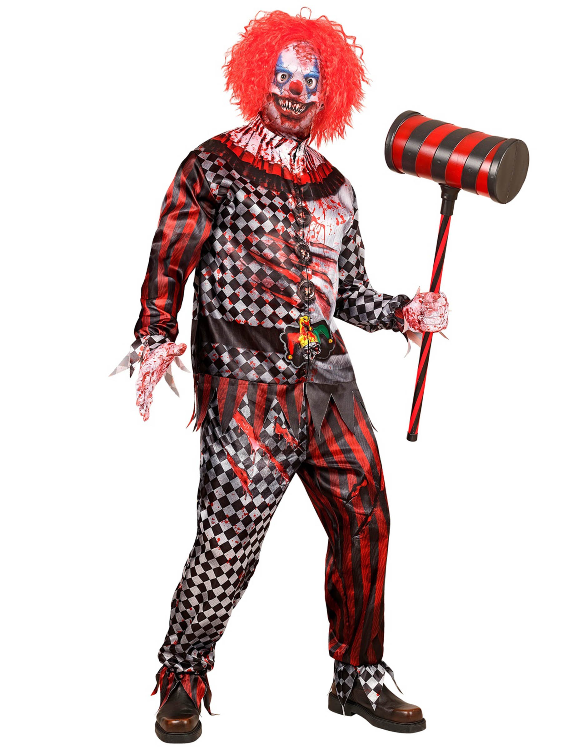 Horror Killerclown Komplettkostüm für Erwachsene Horror Killerclown Komplettkostüm für Erwachsene von WIDMANN