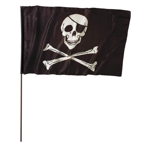 "PIRATE FLAG (120x70 cm) WITH STICK (140 cm)" - von WIDMANN