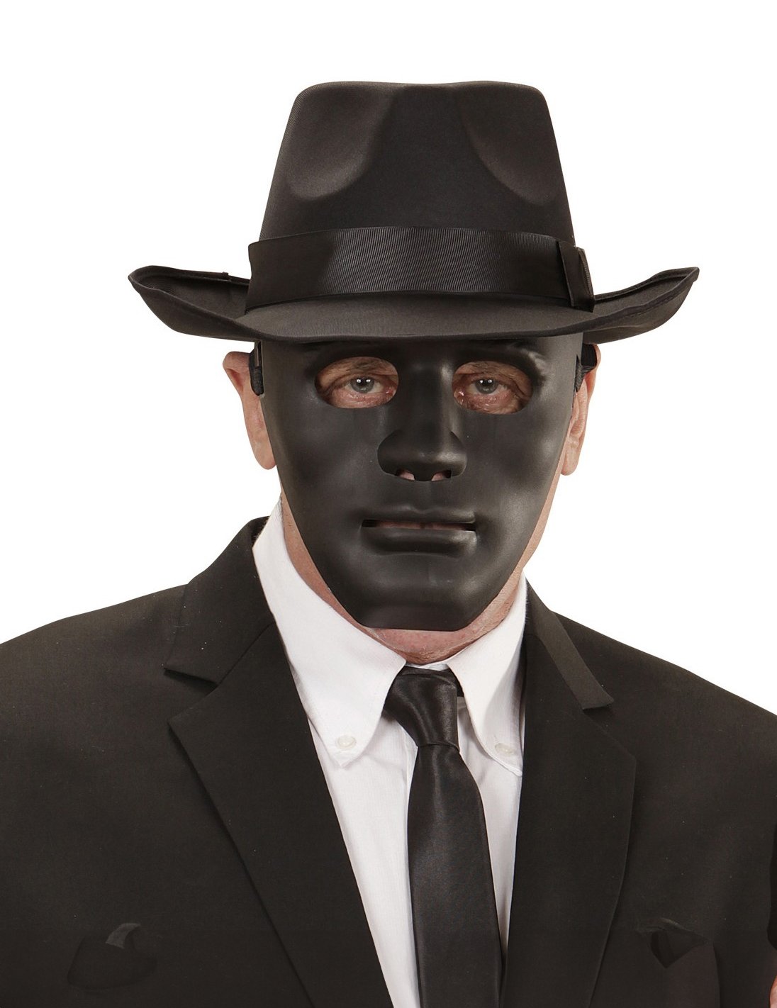 Phantom Karneval-Maske Anonymous schwarz von WIDMANN