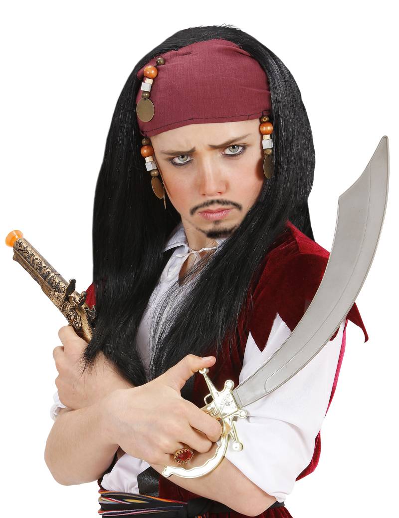 Piraten-König Kinder-Perücke schwarz Piraten-König Kinder-Perücke schwarz von WIDMANN