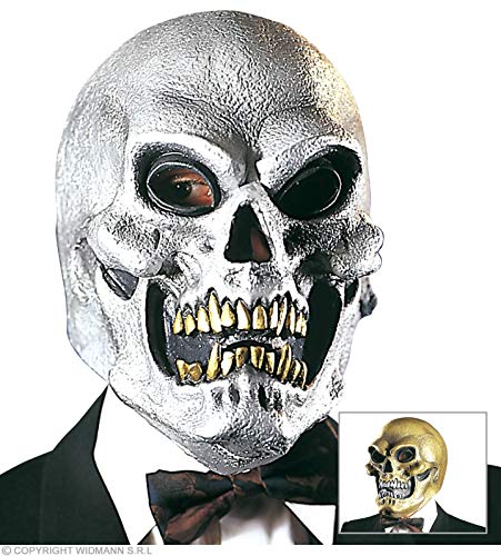 Totenkopf-Masken Gold/Silber Halloween Totenköpfe & Skelette Masken Augenmasken & Verkleidungen für Maskerade Kostüm Zubehör von WIDMANN