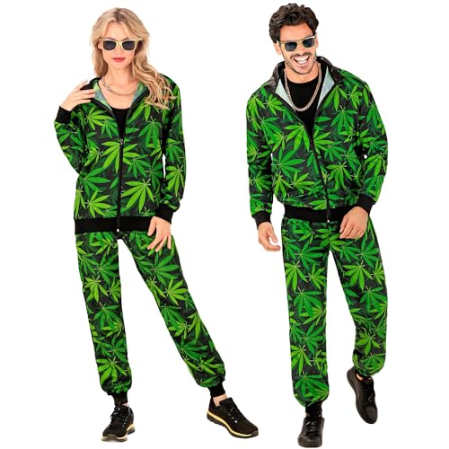 W WIDMANN MILANO Party Fashion - Kostüm Trainingsanzug, Ganja Party Fashion, weed, 80er Jahre Outfit, Jogginganzug, Bad Taste Outfit, Faschingskostüme von W WIDMANN MILANO Party Fashion