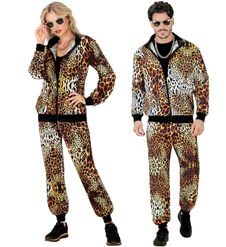 W WIDMANN MILANO Party Fashion - Kostüm Trainingsanzug, Tiermuster Leopard, Animal Print, 80er Jahre Outfit, Jogginganzug, Bad Taste Outfit, Faschingskostüme von W WIDMANN MILANO Party Fashion