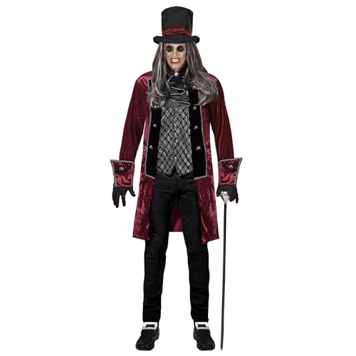 W WIDMANN MILANO Party Fashion - Kostüm Viktorianischer Vampir, Jacke mit Weste, Jabot, Handschuhe, Hut, Blutsauger, Halloween, Karneval, Mottoparty von W WIDMANN MILANO Party Fashion