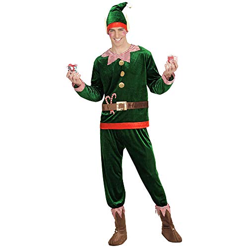 Widmann - Kostüm Elf Santas Helfer, Oberteil, Hose, Schuhüberzieher, Mütze mit Ohren, Weihnachten, Karneval, Mottoparty von WIDMANN MILANO PARTY FASHION