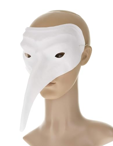 WIDMANN-4684V venezianische Maske für Erwachsene, Herren, weiß, One Size, 4684V von WIDMANN