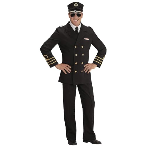 Widmann - Kostüm Navy Officer, Jacke, Kragen, Hose, Hut, Matrose, Kapitän, Mottoparty, Karneval von W WIDMANN MILANO Party Fashion
