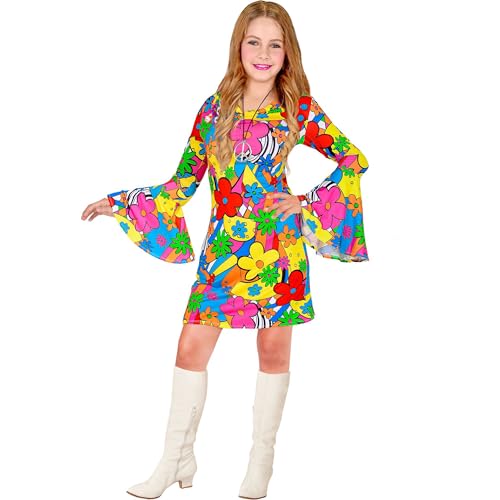 W WIDMANN MILANO Party Fashion - Kinderkostüm 60er Jahre Outfit, Kleid, Flower Power, Hippie, Blumenmädchen, Schlagermove von W WIDMANN MILANO Party Fashion