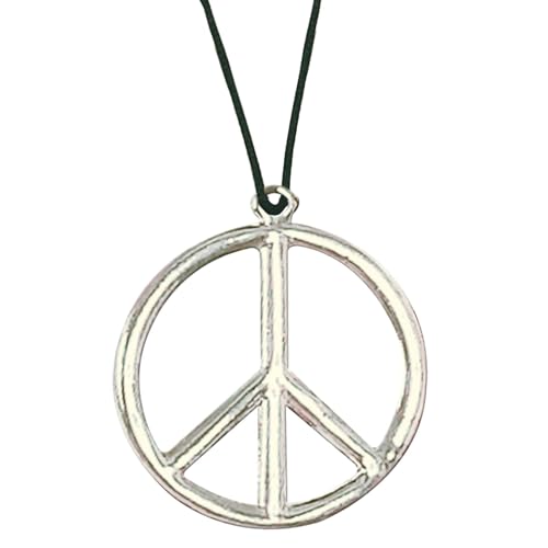 Widmann 1690F - Halskette Hippie, aus Metall, Schmuck, Halsband, Peace, Hippie, Reggae, Karneval, Mottoparty von W WIDMANN MILANO Party Fashion