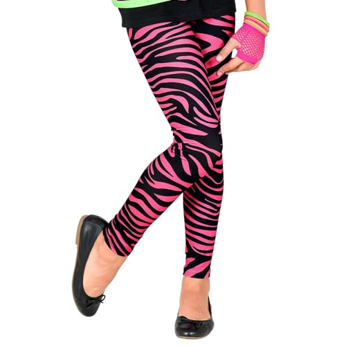 W WIDMANN MILANO Party Fashion - Leggings für Kinder 80er Jahre, Tigerprint, 80s, Animal Print, Disco Fever, Karneval von W WIDMANN MILANO Party Fashion