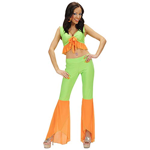 WIDMANN Samba Top & Pants Neon Grün & Orange Kostüm L für 70er Jahre Abba von WIDMANN MILANO PARTY FASHION