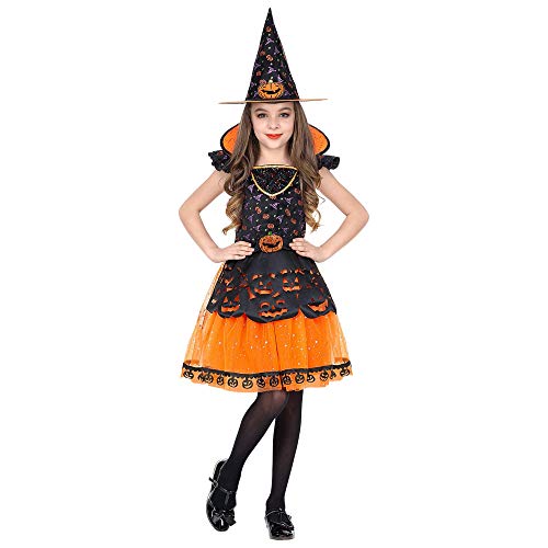 Widmann - Kinderkostüm Hexe, Kleid und Hut, Halloween, Karneval, Mottoparty von W WIDMANN MILANO Party Fashion