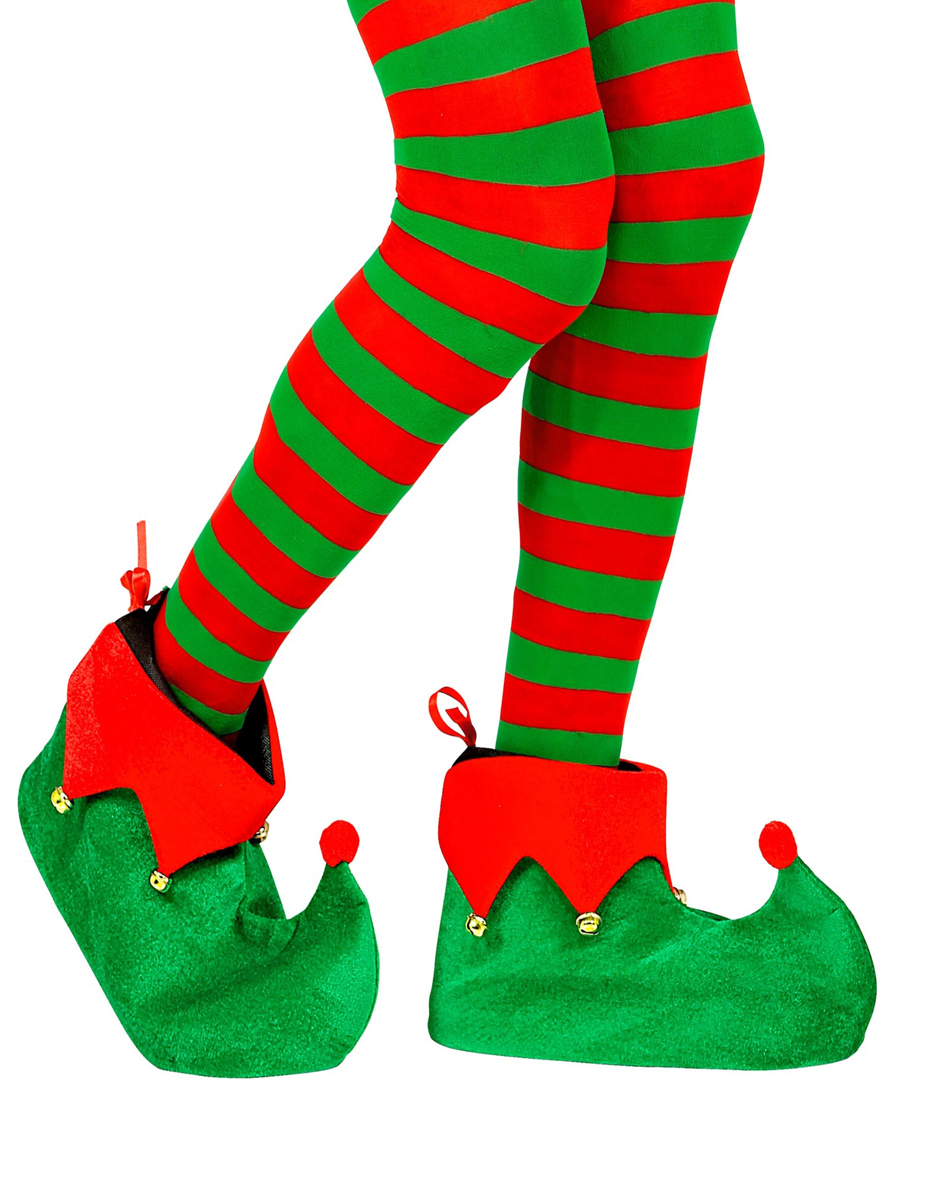 Weihnachtself Überschuhe für Erwachsene Grün Rot Weihnachtself Überschuhe für Erwachsene Grün Rot von WIDMANN