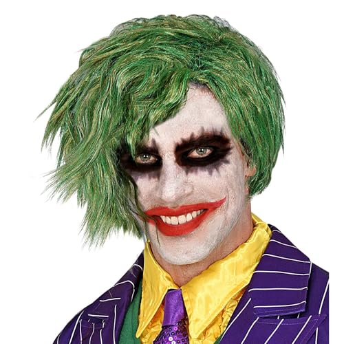 Widmann 01989 - Perücke Horrorclown, in Box, Joker, Mottoparty, Halloween, Mehrfarbig, Einheitsgröße von W WIDMANN MILANO Party Fashion