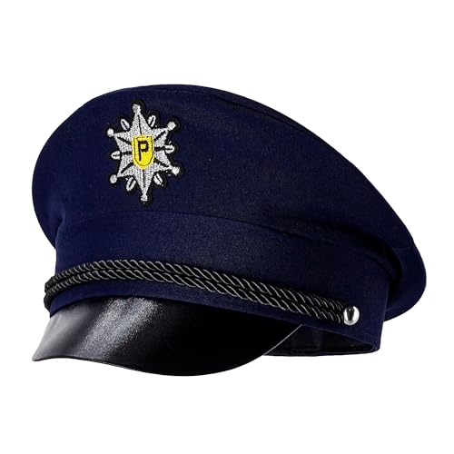 WIDMANN MILANO PARTY FASHION 03187 - Polizeimütze für Kinder, dunkelblau, Polizeihut, Polizist, Cap, Uniform, Polizeikostüm von W WIDMANN MILANO Party Fashion