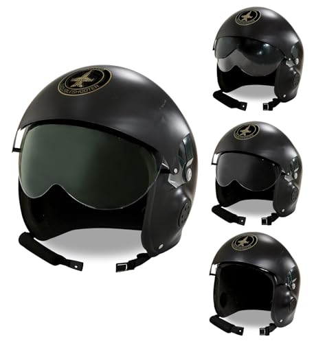 Widmann 04858 - Jet Pilotenhelm, Kostümzubehör, Accessoire, Pilot, Karneval, Mottoparty Schwarz von W WIDMANN MILANO Party Fashion