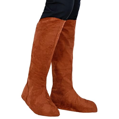 Widmann 20956 - Wildleder-Stiefel Überzieher, ein Paar, Braun, Überschuhe, Mittelalter, Elfen, Pirat, Indianer, Karneval, Mottoparty von W WIDMANN MILANO Party Fashion