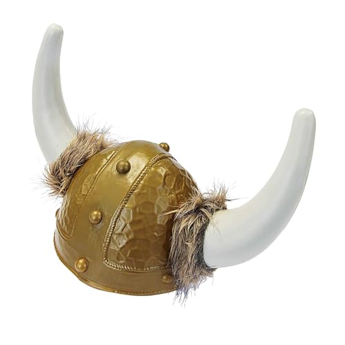 Widmann 2809K - Deluxe Wikingerhelm mit Fell, Kopfbedeckung, Krieger, Mottoparty, Karneval von W WIDMANN MILANO Party Fashion