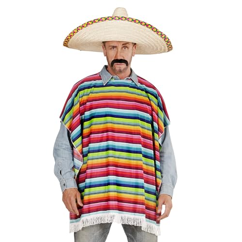 W WIDMANN MILANO Party Fashion 42939 - Mexikanischer Poncho, Kostümzubehör, Accessoire, Überwurf, Mexikaner, Karneval, Mottoparty W WIDMANN MILANO Party Fashion 42939 - Mexikanischer Poncho, Kostümzubehör, Accessoire, Überwurf, Mexikaner, Karneval, Mottoparty von W WIDMANN MILANO Party Fashion