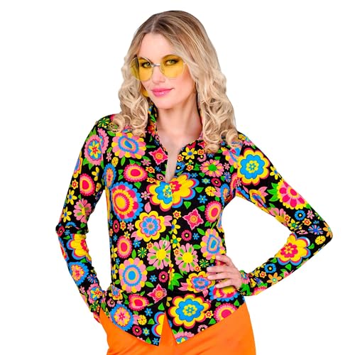 W WIDMANN MILANO Party Fashion - 60er Jahre Bluse für Damen, Hippie, Reggae, Flower Power, Disco Fever, Schlagermove von W WIDMANN MILANO Party Fashion