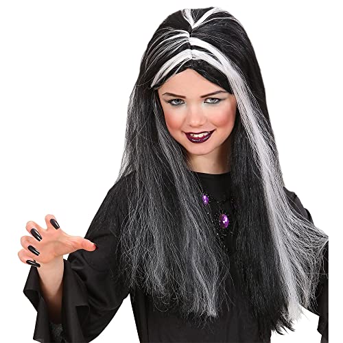 W WIDMANN MILANO Party Fashion 6279S - Perücke Hexe, schwarz-grau, fluoreszierende Strähnen, Halloween, Karneval, Mottoparty W WIDMANN MILANO Party Fashion 6279S - Perücke Hexe, schwarz-grau, fluoreszierende Strähnen, Halloween, Karneval, Mottoparty von W WIDMANN MILANO Party Fashion