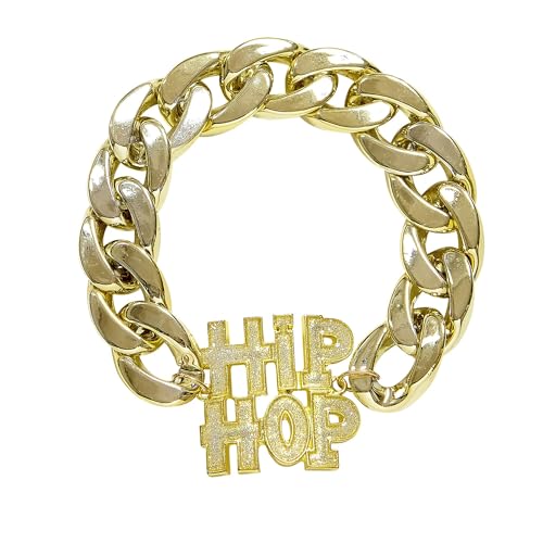 Widmann 75713 - Goldenes Hip Hop Armband, Accessoire, Karneval, Mottoparty von W WIDMANN MILANO Party Fashion