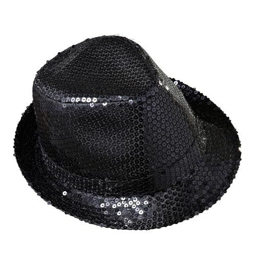 W WIDMANN MILANO Party Fashion - Hut Fedora, Hut mit Pailletten, Kopfbedeckung, Karneval von W WIDMANN MILANO Party Fashion