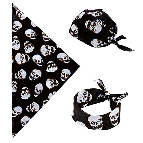 WIDMANN Milano Party Fashion - Bandana Totenkopf, Piraten Kopftuch, ca. 55 x 55 cm, Karneval, Fasching von W WIDMANN MILANO Party Fashion